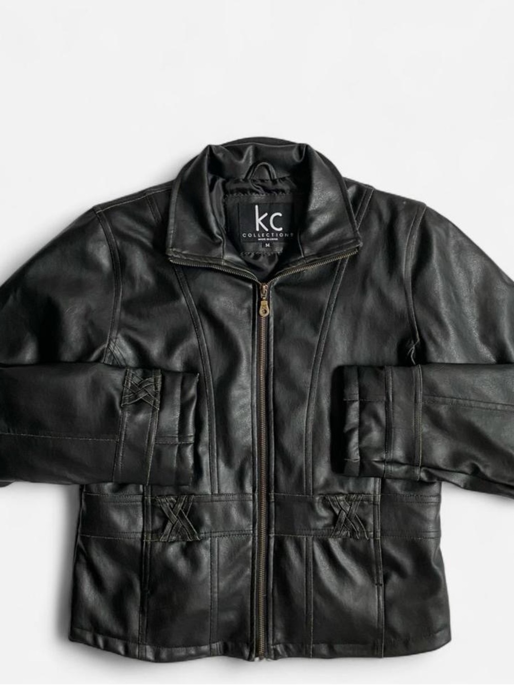 Vintage black faux leather jacket